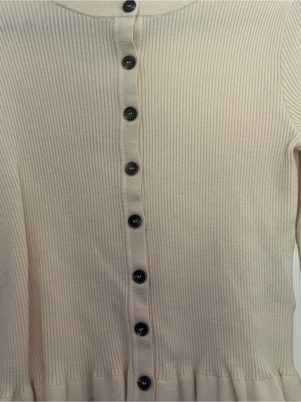 H&M Cream Rib-Knit Button Down Cardigan - Picture 3 of 5